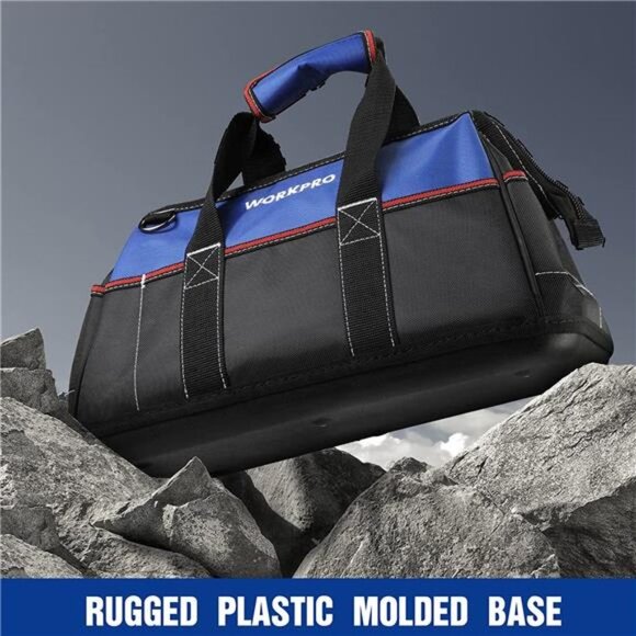 WORKPRO 16-inch Wide Mouth Tool Bag, Heavy Duty Cloth Tool Storage Bag - Picture 3 of 6
